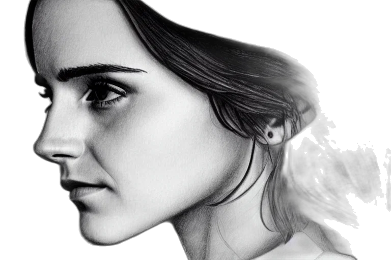 face, jewelry, photorealistic, pencil sketch transparent PNG cut-out