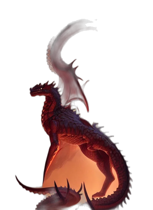 dragon, creature, staff, animal transparent PNG cut-out
