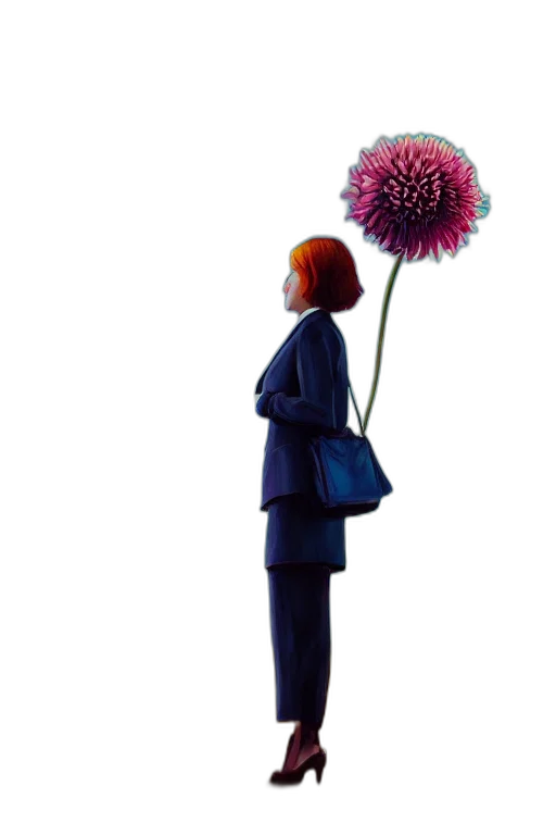 staff, umbrella, flower, jacket transparent PNG cut-out