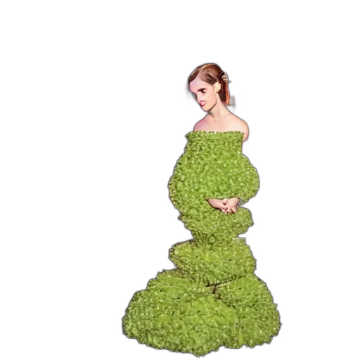 dress, tree, hair, creature transparent PNG cut-out