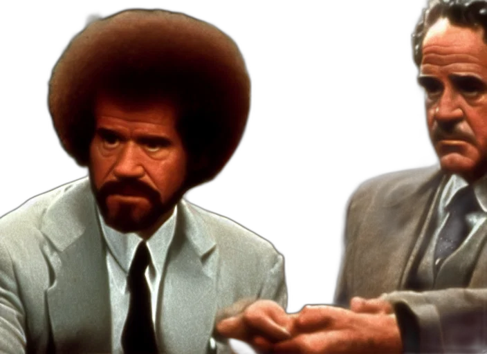 fire, bob, ross, godfather transparent PNG cut-out