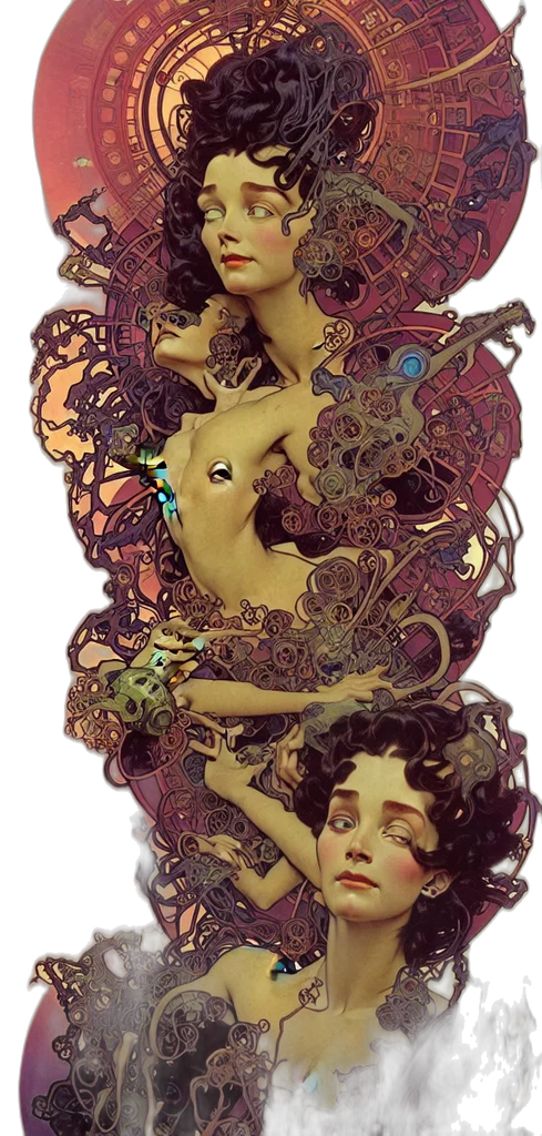 mask, dragon, crown, fantasy art transparent PNG cut-out