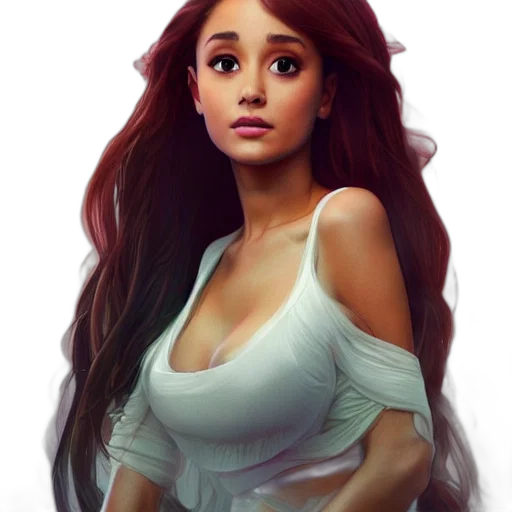 dress, hair, face, photorealistic transparent PNG cut-out