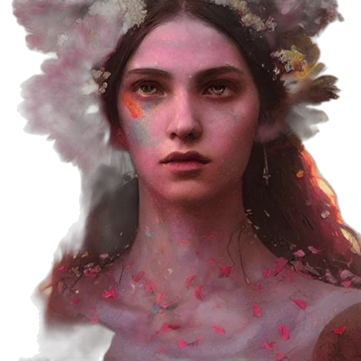face, crown, mask, fantasy art transparent PNG cut-out