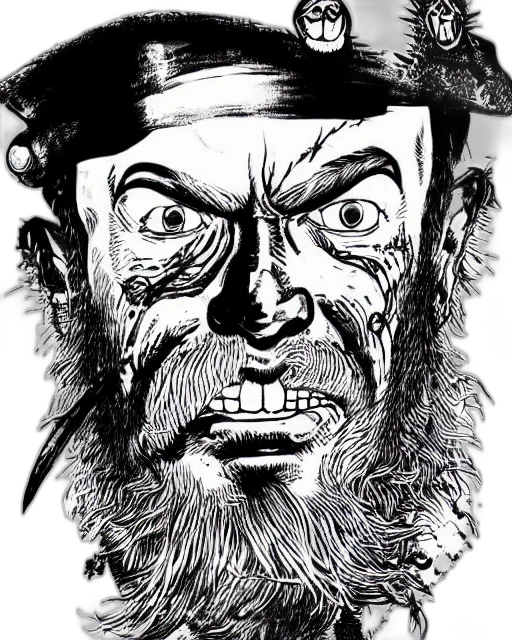 face, mask, comic book art, cartoon transparent PNG cut-out