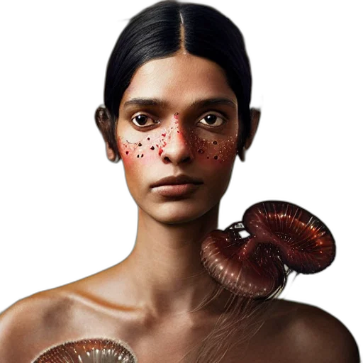 hair, creature, mask, face transparent PNG cut-out
