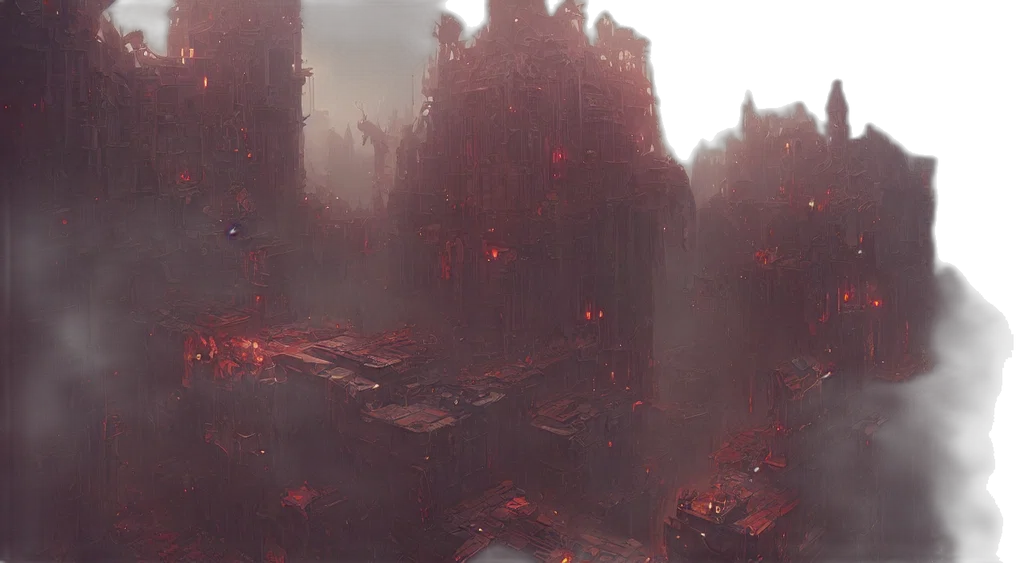 concept art, fantasy art, cyberpunk, 3d render transparent PNG cut-out