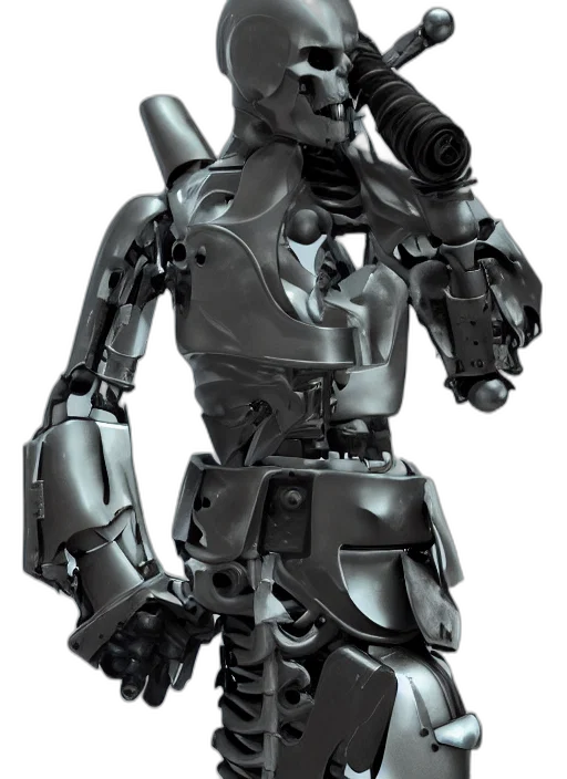robot, weapon, 3d render, concept art transparent PNG cut-out