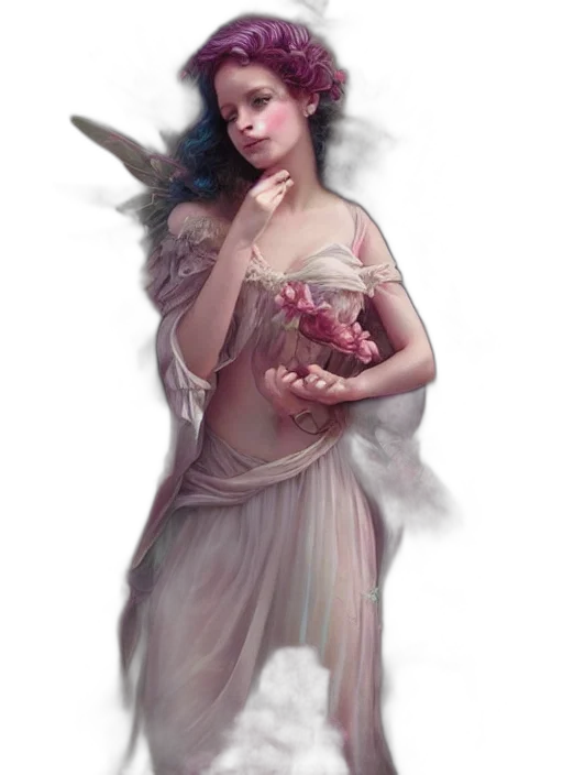 dress, creature, staff, jewelry transparent PNG cut-out