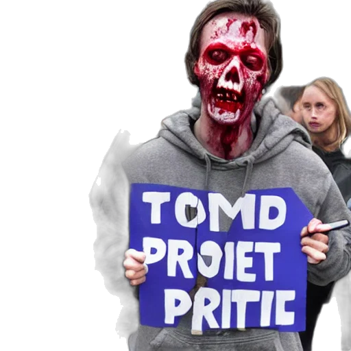 mask, face, zombie, protestor transparent PNG cut-out