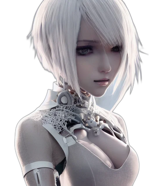 robot, face, jewelry, weapon transparent PNG cut-out