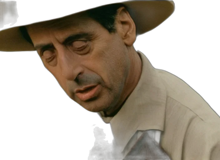 hat, staff, face, jacket transparent PNG cut-out
