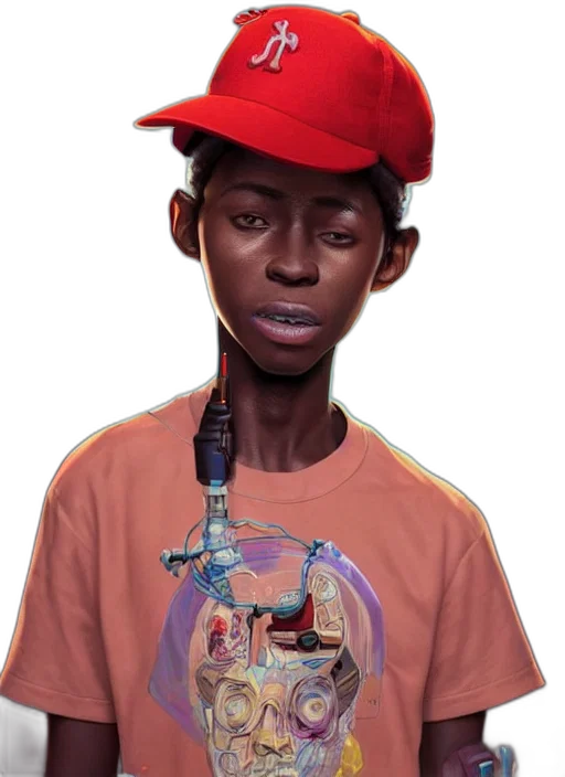 face, hat, jacket, creature transparent PNG cut-out