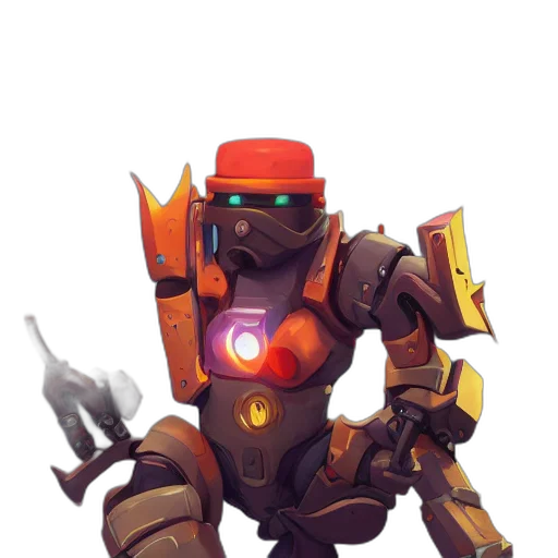 robot, weapon, staff, concept art transparent PNG cut-out