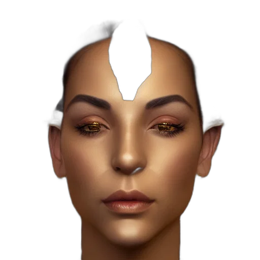 face, mask, crown, hair transparent PNG cut-out