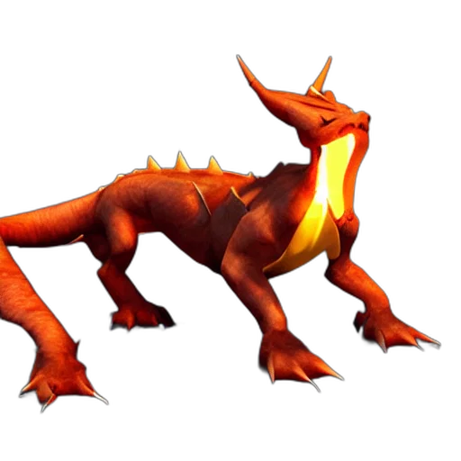 dragon, animal, creature, staff transparent PNG cut-out