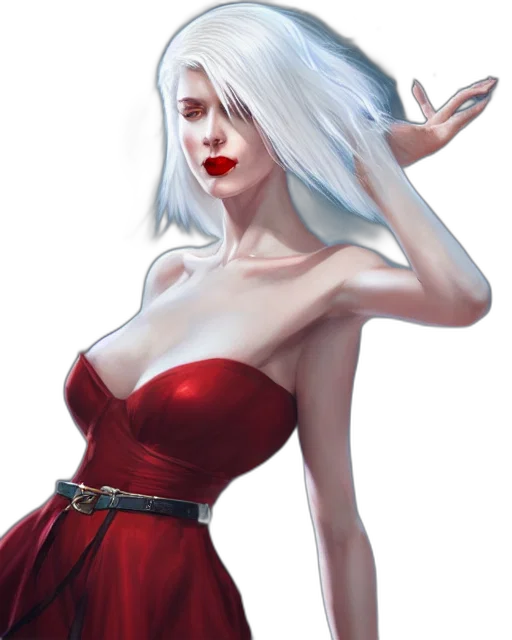 dress, face, fantasy art, concept art transparent PNG cut-out