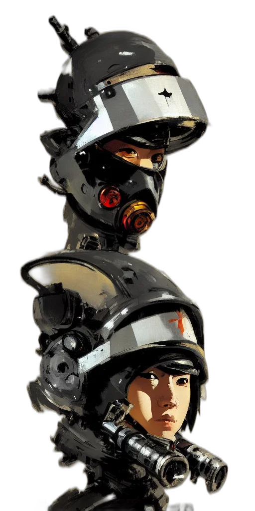 mask, robot, face, weapon transparent PNG cut-out