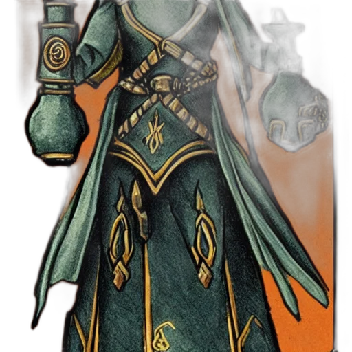 staff, dress, concept art, fantasy art transparent PNG cut-out