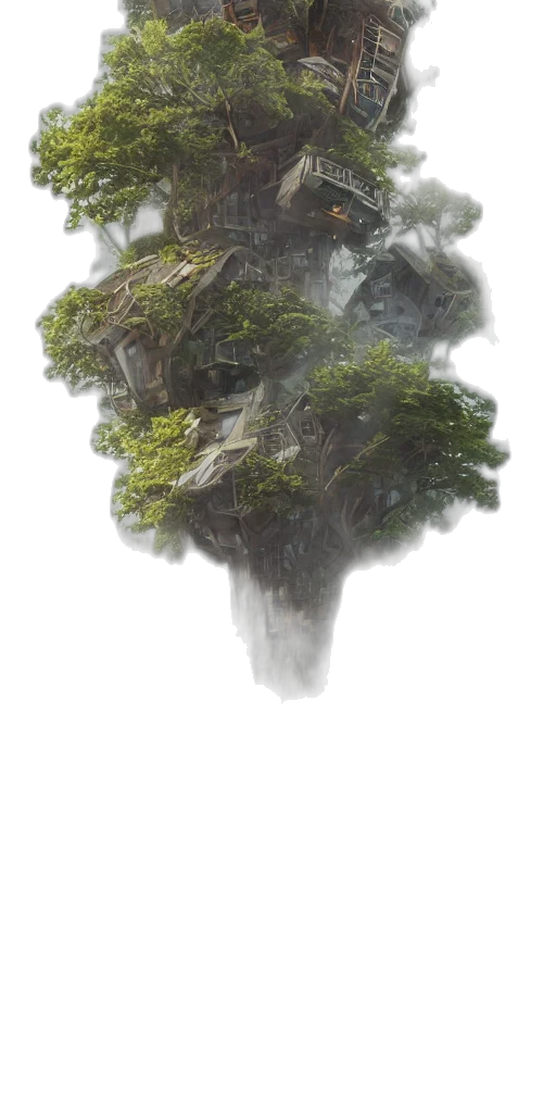 tree, crown, dragon, hair transparent PNG cut-out