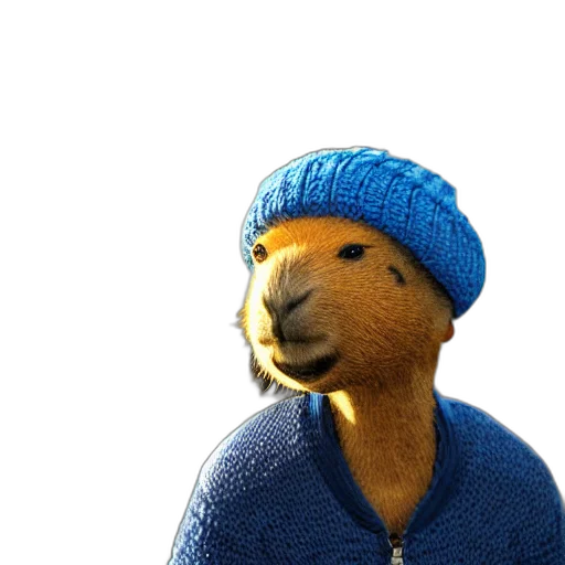 hat, animal, jacket, face transparent PNG cut-out