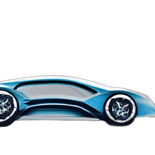 car, concept art, 3d render, cartoon transparent PNG cut-out