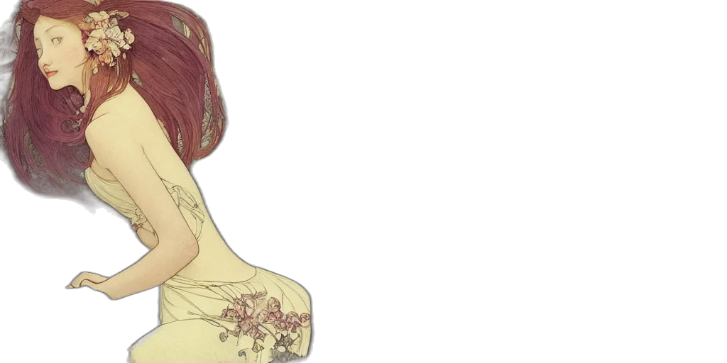 dress, concept art, watercolor, anime transparent PNG cut-out