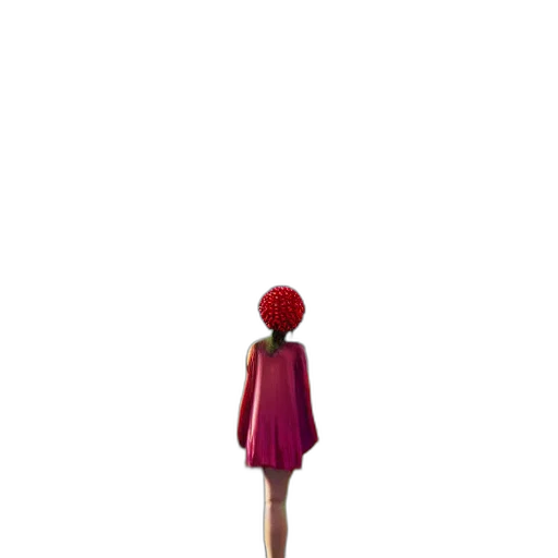 dress, umbrella, staff, hair transparent PNG cut-out