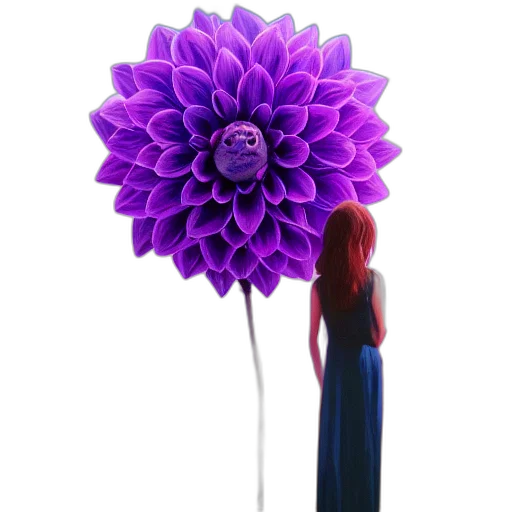 flower, umbrella, staff, dress transparent PNG cut-out