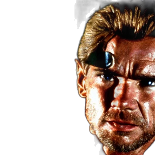face, weapon, cyberpunk, comic book art transparent PNG cut-out