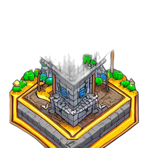crown, building, sword, robot transparent PNG cut-out