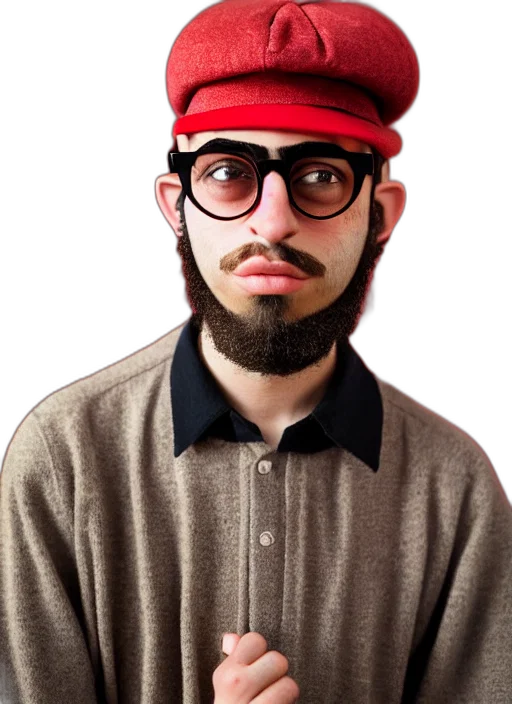 face, hat, staff, mask transparent PNG cut-out