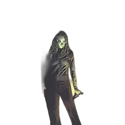 mask, creature, staff, dress transparent PNG cut-out