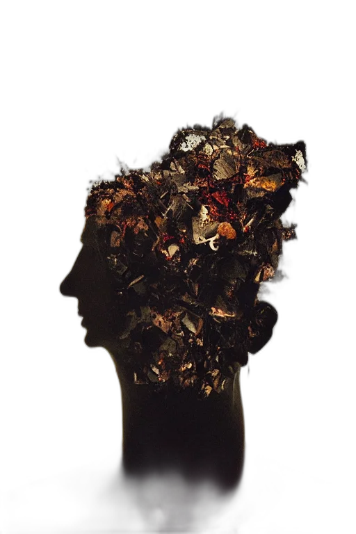 crown, hair, mask, face transparent PNG cut-out