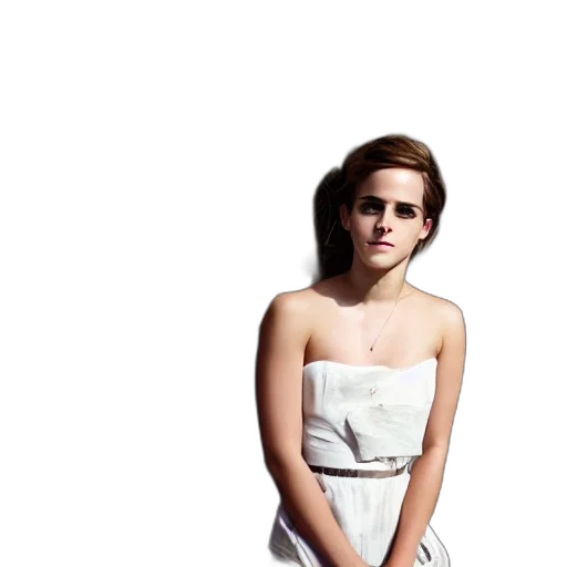 dress, face, creature, photorealistic transparent PNG cut-out