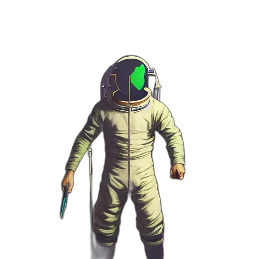 staff, jacket, mask, robot transparent PNG cut-out