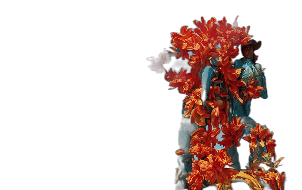 crown, flower, robot, mask transparent PNG cut-out