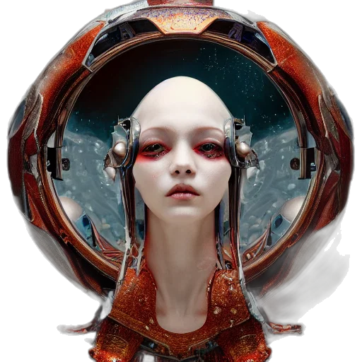 robot, face, mask, creature transparent PNG cut-out