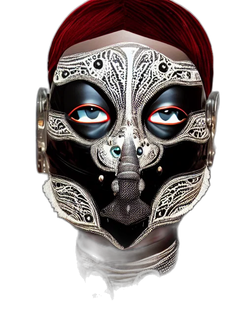 mask, face, jewelry, robot transparent PNG cut-out