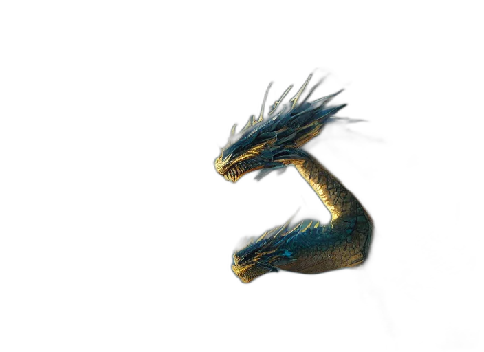 dragon, creature, staff, animal transparent PNG cut-out