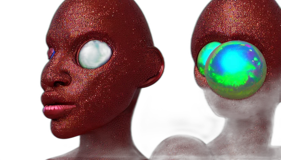 mask, robot, 3d render, concept art transparent PNG cut-out