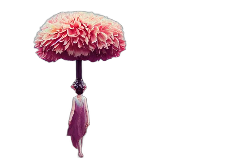 umbrella, dress, flower, hat transparent PNG cut-out