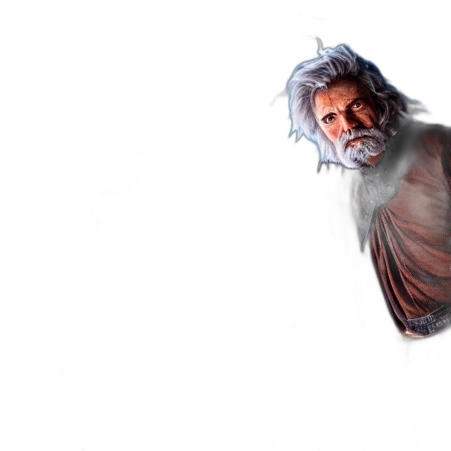 face, creature, hair, staff transparent PNG cut-out