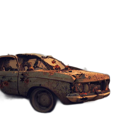 car, weapon, animal, 3d render transparent PNG cut-out