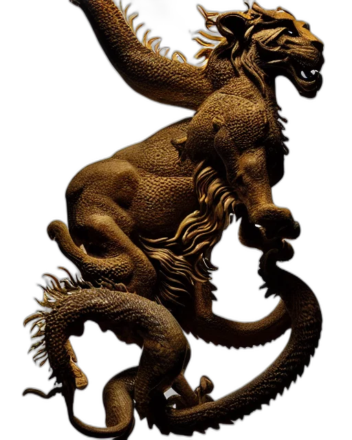 dragon, animal, creature, staff transparent PNG cut-out