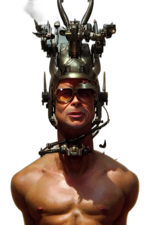 robot, face, crown, mask transparent PNG cut-out