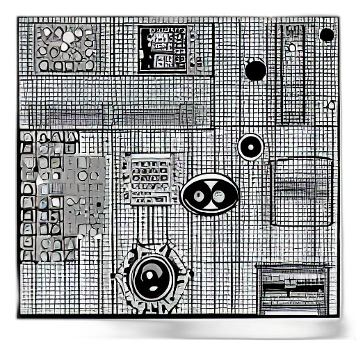 robot, cyberpunk, pixel art, concept art transparent PNG cut-out