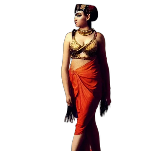 dress, jewelry, staff, concept art transparent PNG cut-out