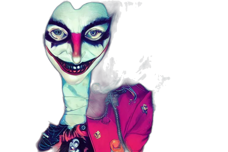 mask, jacket, face, creature transparent PNG cut-out