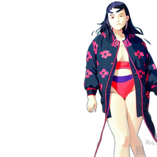 concept art, anime, comic book art, vaporwave transparent PNG cut-out